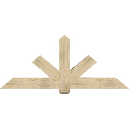 Ekena Millwork Kennewick Rough Sawn Timber Gable Bracket, Douglas Fir, 72"W x 30"H x 6"D x 6"F, 10/12 Pitch GBW072X30X0606KEN00RDF
